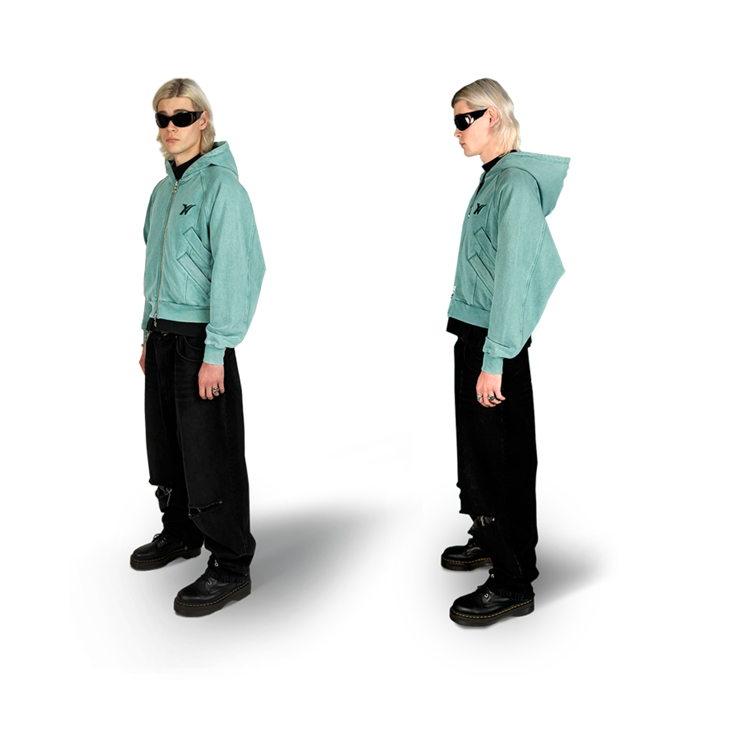 The Core Zip-Up - Washed Green