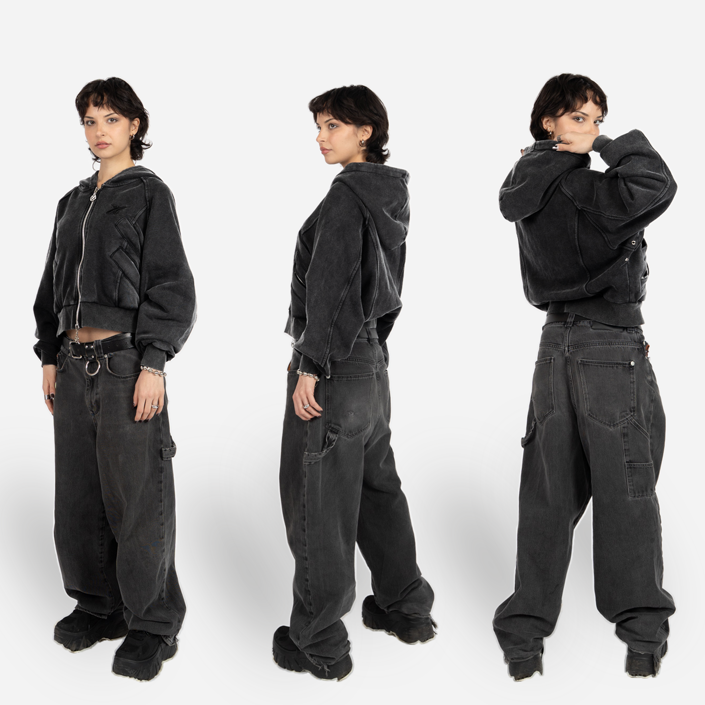 The Core Zip-Up - Washed Black